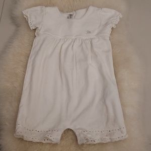 Baby cotton white romper 18 months